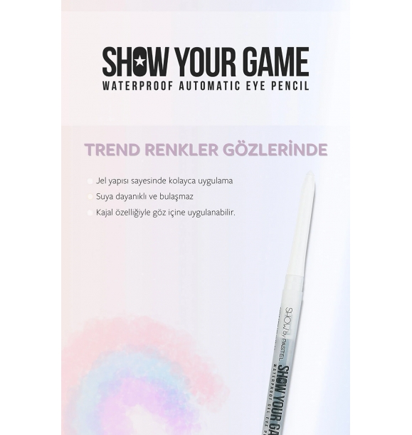 Водостойкий гелевый карандаш для глаз Show Your Game — Gel Eye Pencil 405 | Sumka