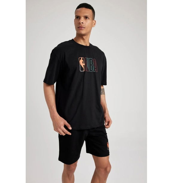 Футболка NBA Oversize из 100% хлопка с круглым вырезом и короткими рукавами A1890ax23sm | Sumka