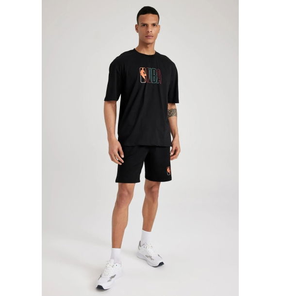 Футболка NBA Oversize из 100% хлопка с круглым вырезом и короткими рукавами A1890ax23sm | Sumka