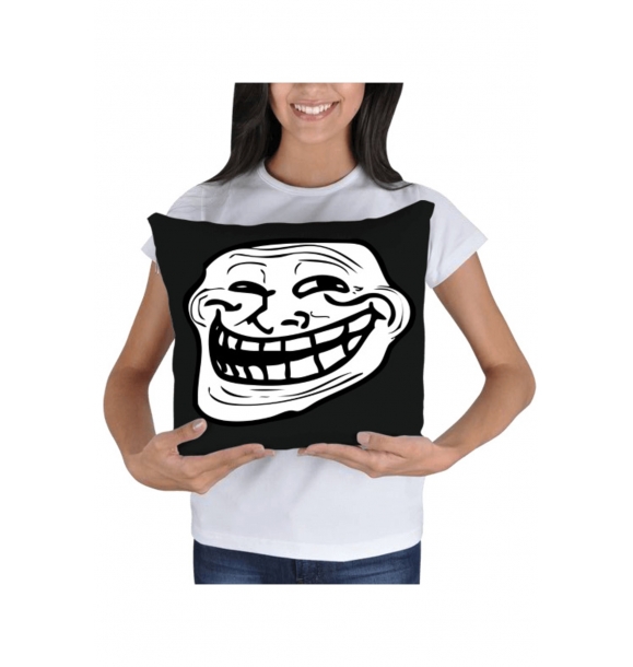 Квадратная подушка Troll Face Yst01 | Sumka