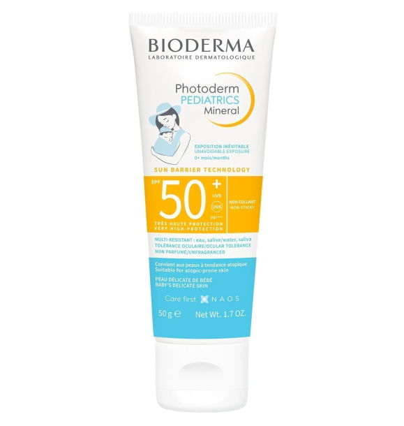 Photoderm Pediatrics Mineral SPF50+ Солнцезащитный крем для новорожденных и детей с очень высокой степенью защиты 50 гр | Sumka