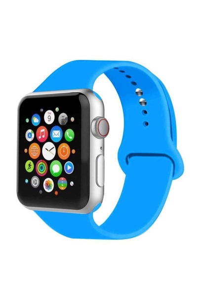 Pazariz Blue Apple Watch Совместимый ремешок серии 2, 3, 4, 5. Совместимый силиконовый ремешок диаметром 42 и 44 мм. | Sumka