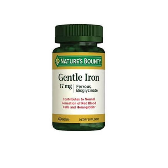 Natures Bounty Gentle Iron 17 мг 60 капсул | Sumka