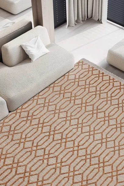 Rosso Orange Woven Carpet Сизалевой ковер Джутовый ковер 23037a | Sumka