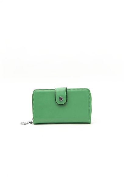 Серебряный женский кошелек Polo Green NV882 с визитницей | Sumka