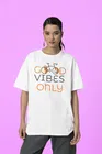 Тематическая футболка Oversize унисекс Good Vibes Only | Sumka