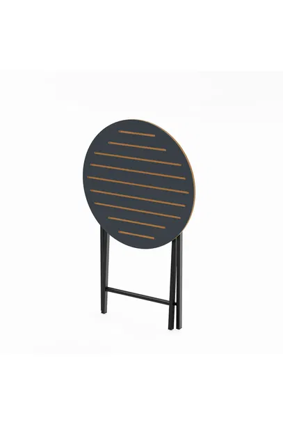 Садовый стол Складной стол Bistro Table Round Smoked 1489 | Sumka