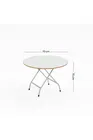 Стол складной Round Break Kitchen Table 70 Белый 1460 | Sumka