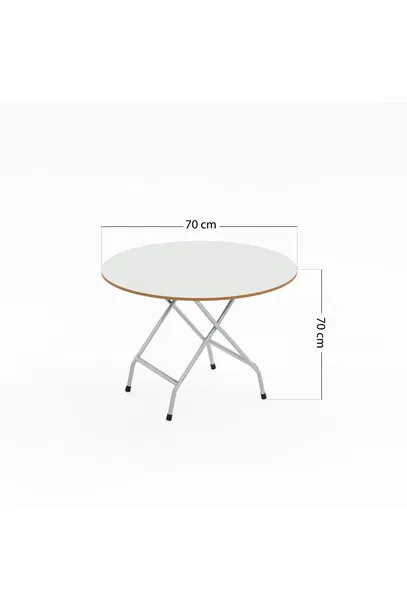 Стол складной Round Break Kitchen Table 70 Белый 1460 | Sumka