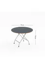 Стол складной Round Break Kitchen Table 70 Smoked 1461 | Sumka