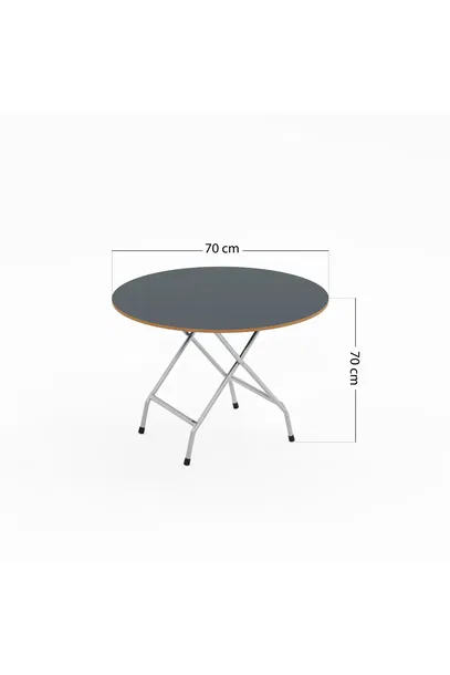 Стол складной Round Break Kitchen Table 70 Smoked 1461 | Sumka