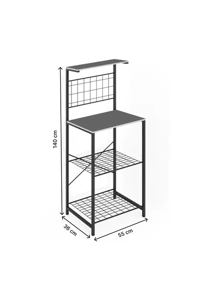 Многоцелевой кухонный шкаф Bango Table Narrow Smoked 1438 | Sumka