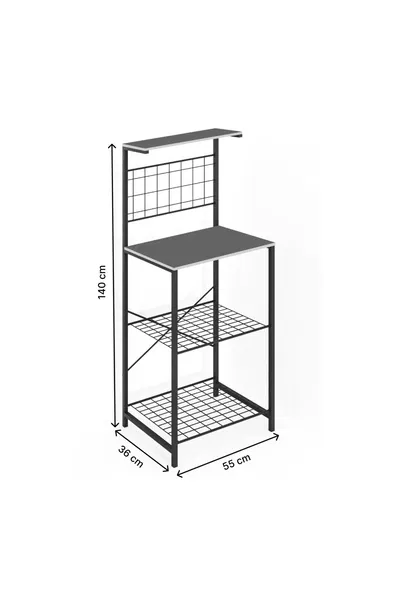 Многоцелевой кухонный шкаф Bango Table Narrow White 1437 | Sumka