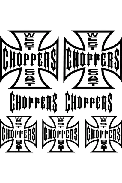 Спонсорский набор наклеек 2 West Coast Choppers | Sumka