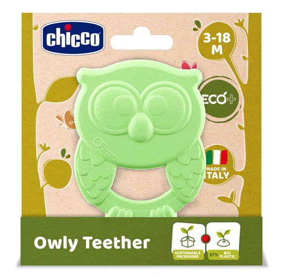 Прорезыватель для зубов Chicco Owly 3–18 месяцев — зеленый | Sumka