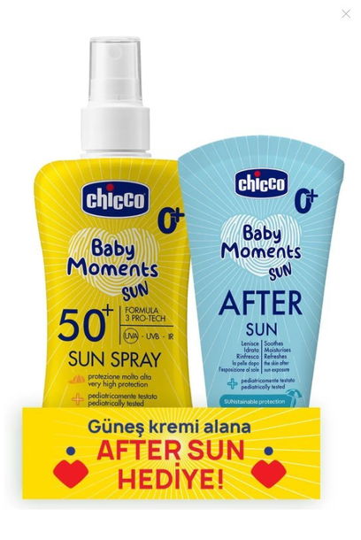 Chicco Sun Cream Spf 50+ 150 мл и крем после загара 150 мл | Sumka