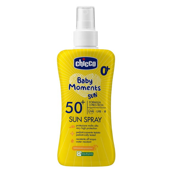 Chicco Солнцезащитный крем для новорожденных SPF 50+ 150 мл | Sumka