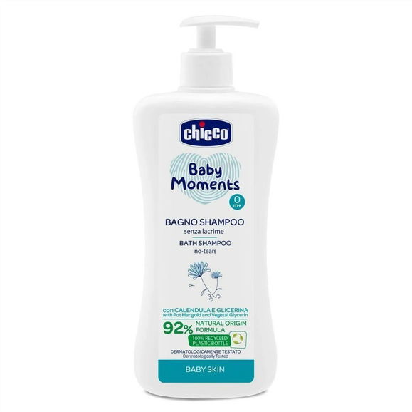 Chicco Baby Moments Шампунь для волос и тела без глаз для новорожденных, 500 мл | Sumka